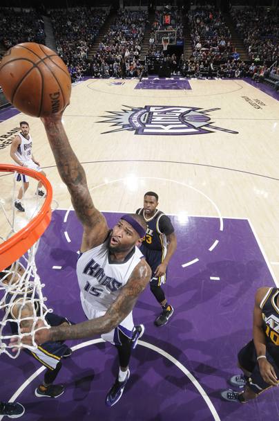 Utah Jazz contro Sacramento Kings. DeMarcus Cousins dei Sacramento Kings